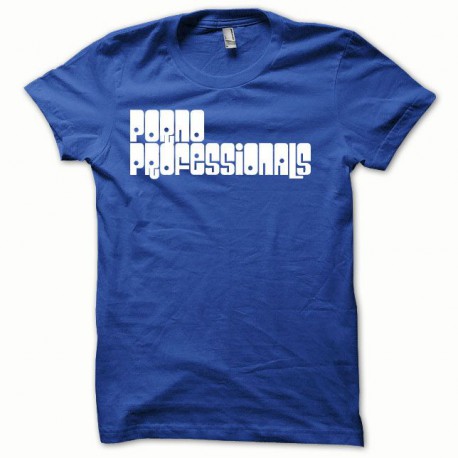 Tee shirt Porno Professionals blanc/bleu royal