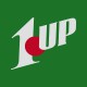 Tee shirt 1 up parodie seven up blanc/vert bouteille