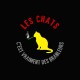 Tee shirt  Les Nuls les chats c'est des branleurs noir