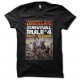 Tee shirt survival rule zombieland don't be a hero noir