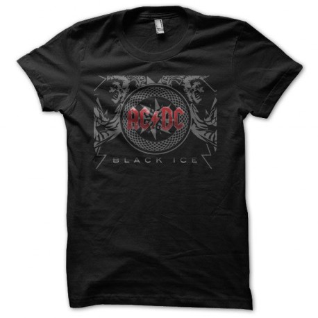 Tee shirt ACDC black ice Rouge/Noir