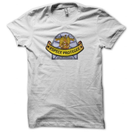camiseta humor Grimbergen parodia espèce protégée blanco
