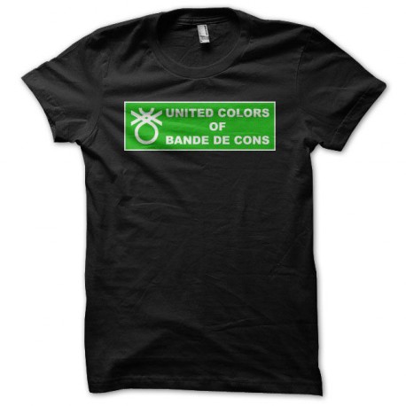 Tee shirt Les Inconnus United Colors of Bandes de Cons parodie Benetton noir