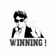 T-shirt Charlie Sheen winning white