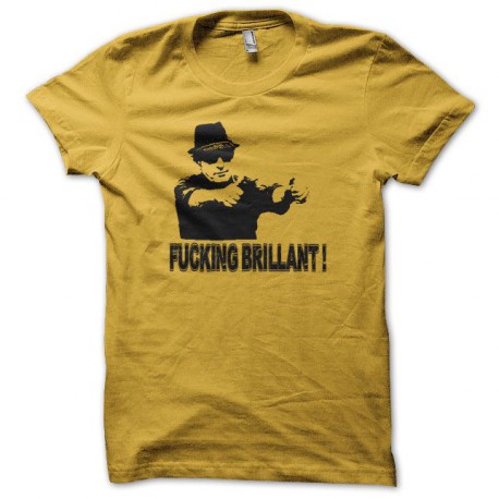 Tee shirt Charlie Sheen fucking brillant jaune