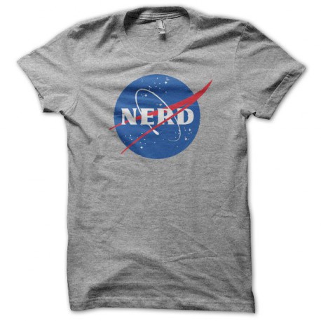 Tee shirt nerd parodie nasa  noir/gris