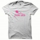 Estrella de la pornografía camiseta de color rosa / blanco