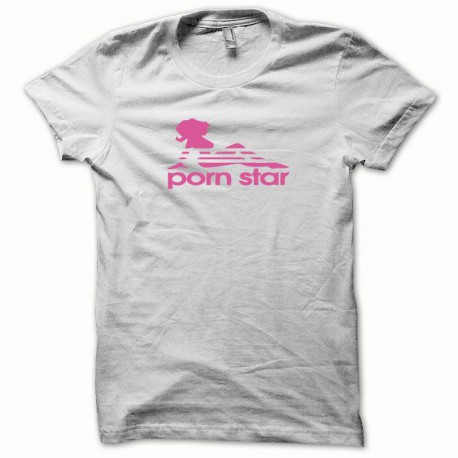 Estrella de la pornografía camiseta de color rosa / blanco