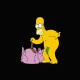Tee shirt spider cochon Parodie Homer simpson blanc/noir