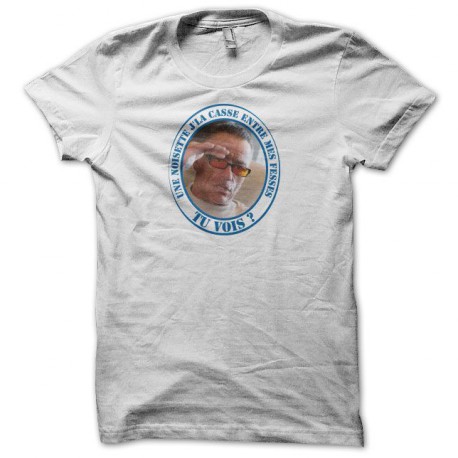 Tee shirt Jean Claude Van Damme JCVD fesses noisette blanc