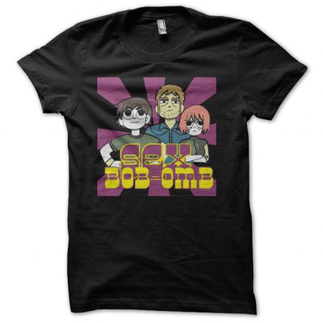 camiseta Scott Pilgrim sex bob omb negro