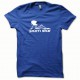 Tee shirt Porn Star blanc/bleu royal