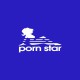 Tee shirt Porn Star blanc/bleu royal