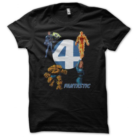 camiseta Los 4 Fantásticos Fantastic Four negro