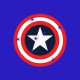 camiseta Captain America gunned target azul