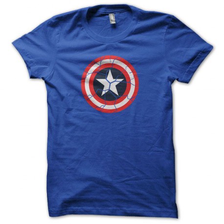 camiseta Captain America cracked target azul