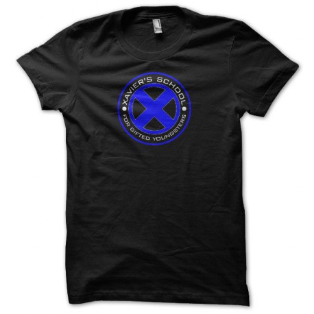 Tee shirt Xavier's School X-Men bleu sur noir