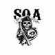 Camiseta Sons Of Anarchy soa negro/blanco