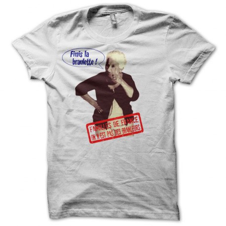 camiseta Finis la branlette Familles de France blanco