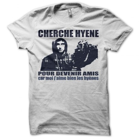 Tee shirt Bernie cherche hyène blanc