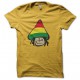 camiseta mushroom rasta funny amarillo