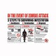 T-shirt attaque zombies plan white