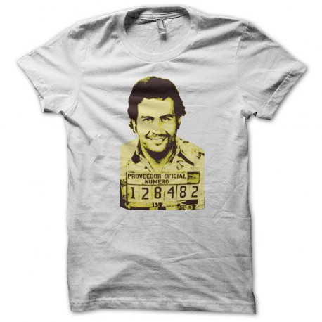 Tee shirt Pablo Escobar blanc