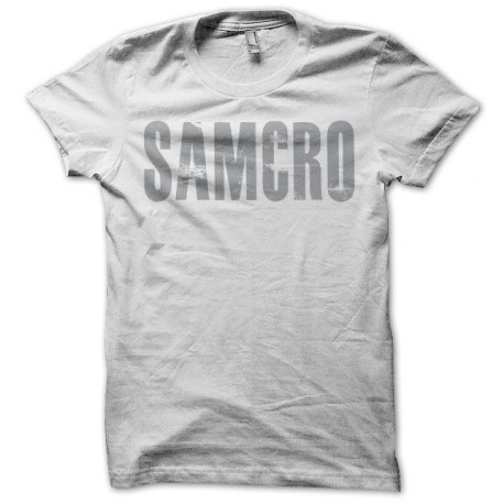 Tee shirt Sons Of Anarchy SAMCRO gris argent/blanc
