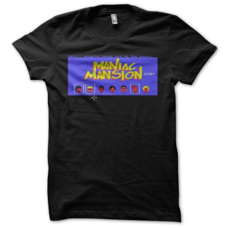 Tee shirt Maniac Mansion oldies noir