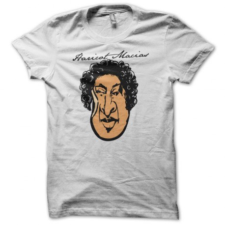 Tee shirt Enrico Macias parodie Haricot Macias blanc