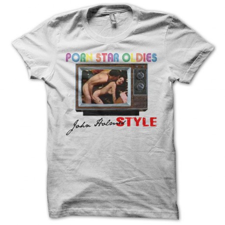 T-shirt sex John Holmes Porn Star Oldies white