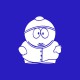 Tee shirt Parodie Cartman blanc/bleu royal
