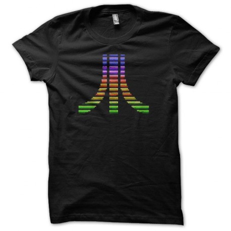 Tee shirt Atari pixel color noir
