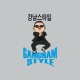 T-shirt  Gangnam Style 강남 스타일 gray