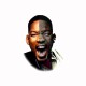 Tee shirt will smith zombie down of the dead parodie blanc