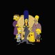 Tee shirt La famille Addams Simpsons noir