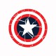 Tee shirt Captain America cracked target blanc