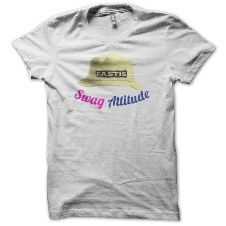 t-shirt funny Pastis bob Swag Attitude white