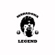 Camisa Maradona Leyenda negro / blanco