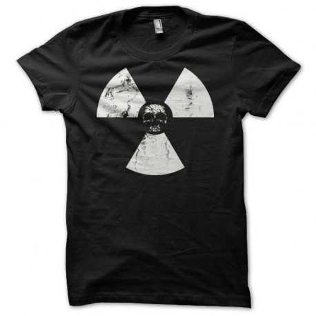 T-shirt ecology skull nuclear grungy black