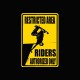 Tee shirt Skate Restricted Area Riders Only Authorized noir