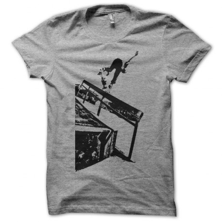 Tee shirt Skate Handrail Slide gris