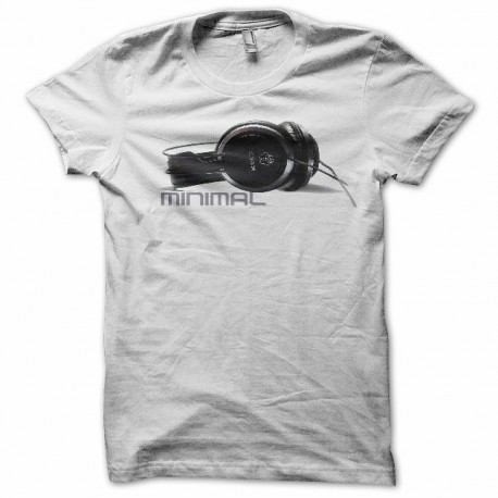 Tee shirt minimal headphone akg blanc