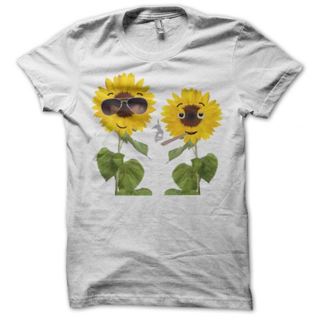 Tee shirt tournesols cool blanc