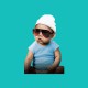 Tee shirt baby The hangover﻿ very bad trip bleu