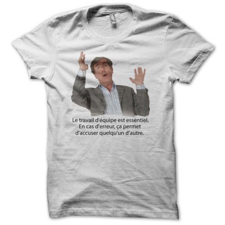 Tee shirt Bernard Menez travail d'équipe blanc