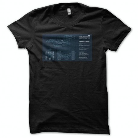 Tee shirt USCSS Prometheus Alien noir