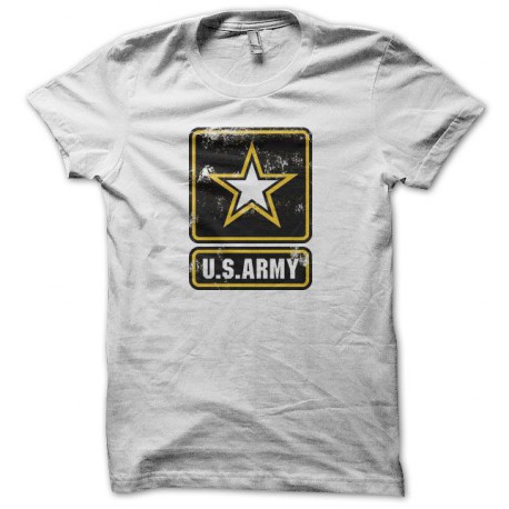 Tee shirt US Army grungy blanc