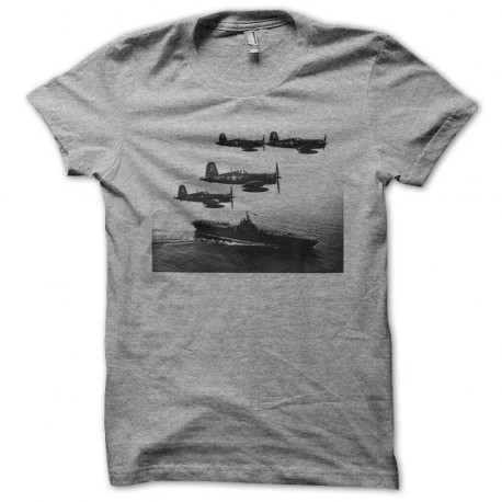 Tee shirt US Navy Corsair Photo Oldies noir/gris