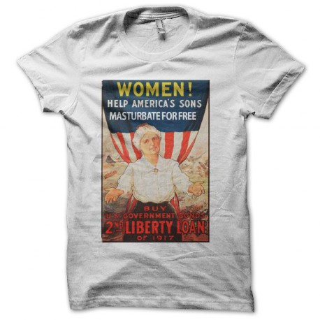 Tee shirt  masturbation for free american vintage poster blanc